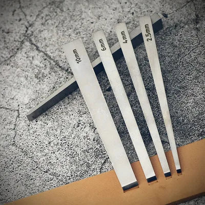2.5/4/6/10MM Slotted Straight Flat Tip Punch Cut Handmade Leather Goods DIY Leather Carving Hardware Installation Tools