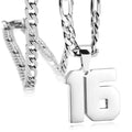 Personalized Stainless Steel Jersey Number Necklaces for Boys Athletic Sport Pendant Chain for Baseball/Basketball
