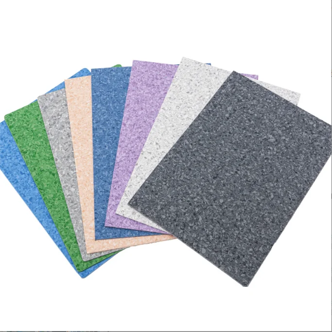 Factory Direct Sale Luxury European Design Vinyl Flooring Roll PVC Homogeneous Indoor Gym Use with Glue Installation