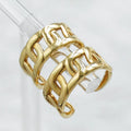 H&F Original 14k Solid Gold Vintage Wedding Band Ring for Party Occasions Unisex Trendy Style
