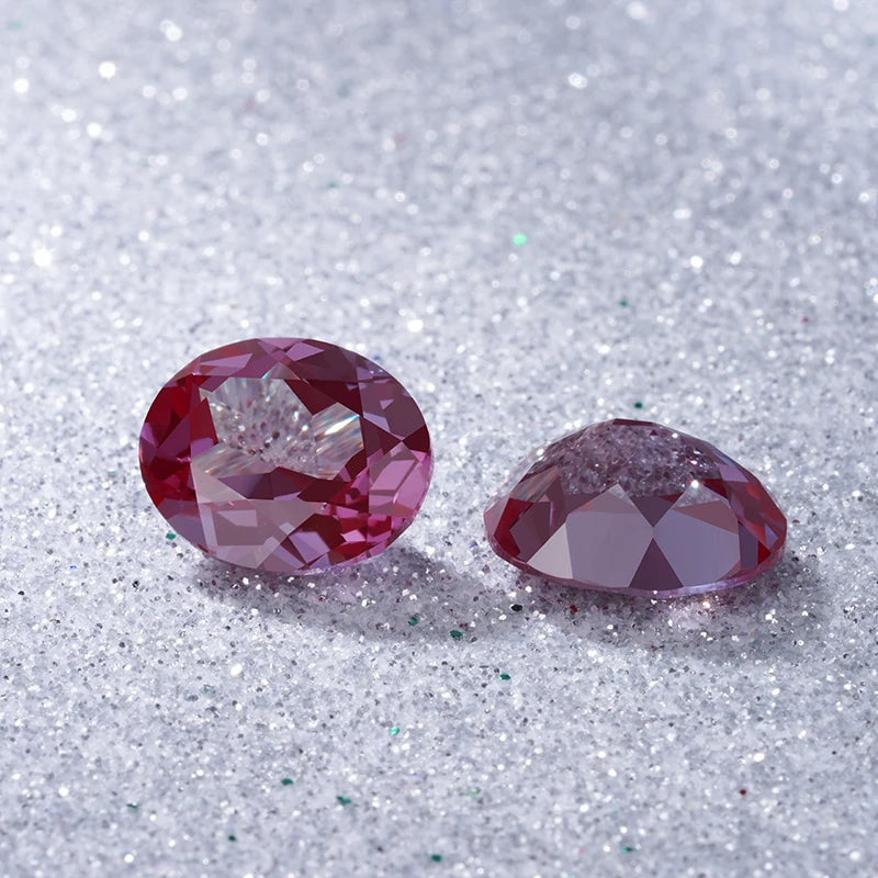 Alexandrite Color Oval Shape Lab Grown Gemstone Loose Sapphire Gemstone for Jewelry