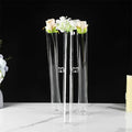 2025 New Latest Design 3 Glass Cylinder Set Vase Rose Table Wedding Gold Vase Centerpiece Acrylic Flower Stand