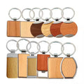 Wholesale Engraved Laser Keyring Sublimation Key Holder Luxury Keychain With Logo Personalized Logo Blank Custom Wood Keychain