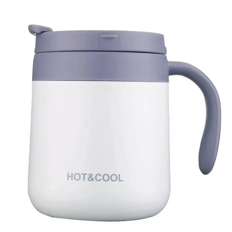 Insulated Stainless Steel Coffee Mug with Lid and Handle  12/17 OZ Free Spill Proof Lid Double Wall  Travel Coffee Water Mugs