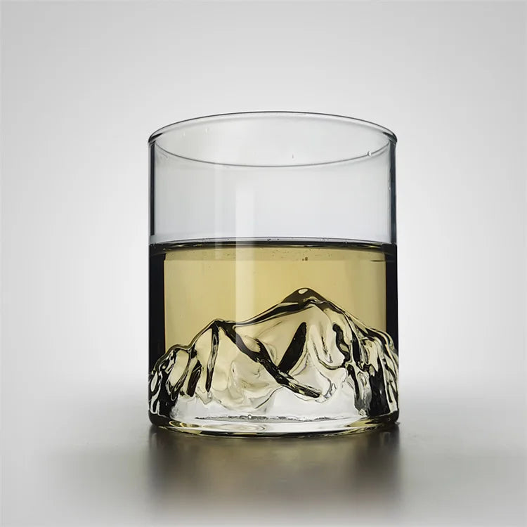 170ml 300ml Bar High Borosilicate Transparent Mountain Viewing Whiskey Glass Cup