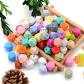 BPA Free 100 Colors 14mm Hexagon Silicone Loose Beads Pen Making Teether DIY Pacifier Chain Beads