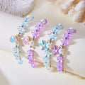 Fantasy Popcorn Cracked Crystal Beads Bracelet  Shell Starfish Charm Purple Blue Girl Women Friendship Bracelets Jewelry Gift