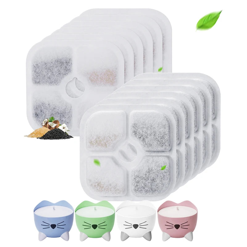 Pet Water Drinking Fountain Replacement Filters for Pixi Dog Water Dispenser Cat Fountain Activated Carbon Filter Cat Products