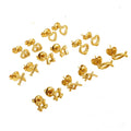 Wholesale Fashion Trendy 18k Plate Stainless Steel Gold Plated Rich Charms Stud Earring Jewelry for Women and Men