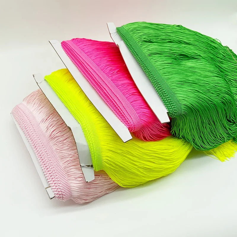 Hot Selling Latin Dress Tassels 15CM More Colors Polyester Fringe Trim for Dresses
