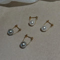 925 Silver Natural Freshwater Pearl Earrings Silver Chain Simple Elegant Earrings for Woman
