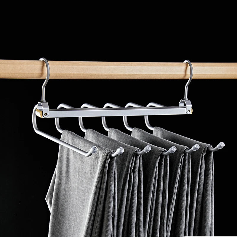 36cm Premium Metal Five-Layer Folding Pant Hanger Multifunctional Space-Saving Clothing Rack Stand Vietnam Hanging Pants Clothes