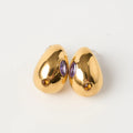 Wholesale Retro 18k Gold Stainless Steel Hollow Waterdrop Zircon Earrings Wedding Jewelry Dropshiping