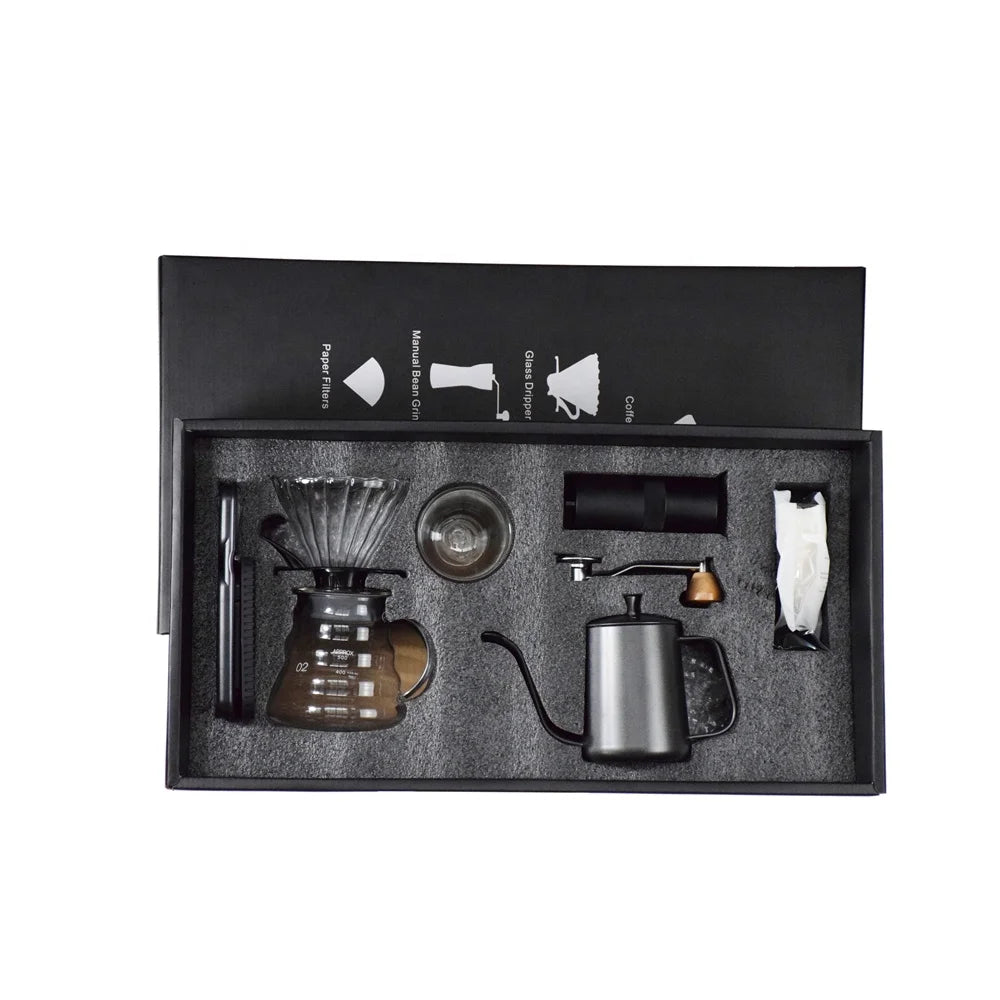 Ecocoffee Drip Coffee Maker Set Soffee & Tea Sets Coffee Grinder Scale with Timer Pour Over Kettle TS01C