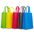 Wholesale Custom Printed Reusable Fabric Nonwoven Grocery Shopping Tote Bags Gold Gift Bags Rope Handle Non Woven Logo Printed