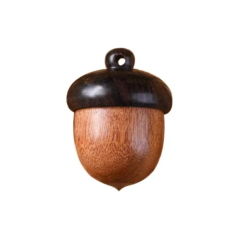 Creative Newest Mini 30mm Can Open Wood Acorn Pendant Box Jewelry