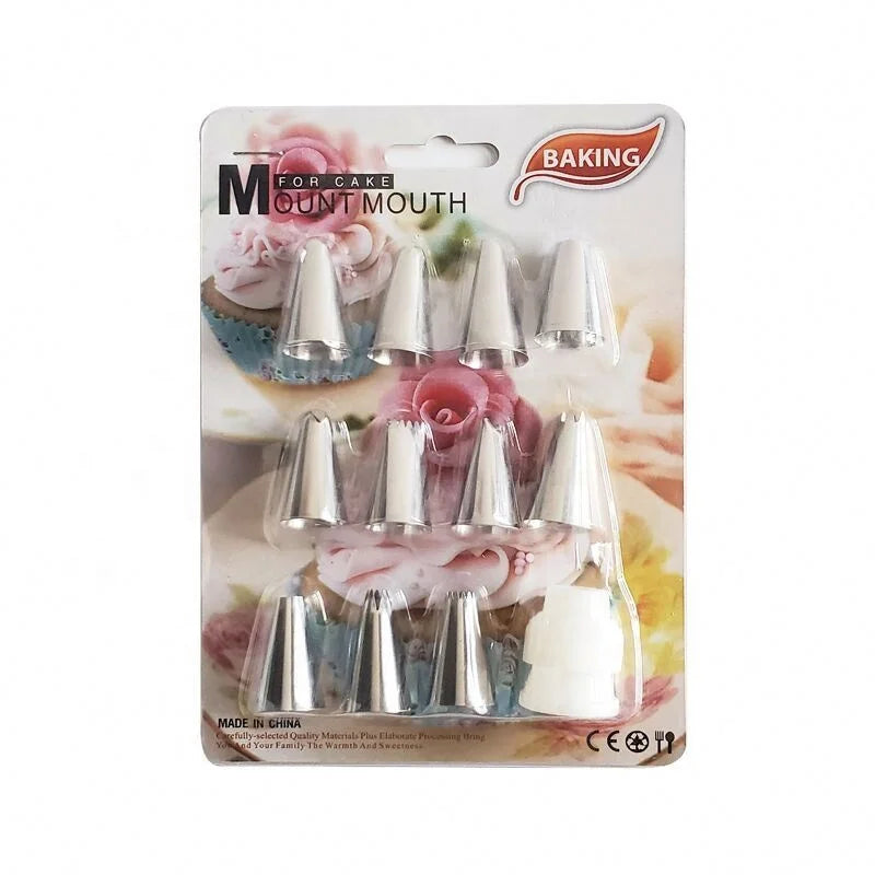 Cake Decorating Supplies Kit Icing Piping Tip Set Baking Supplies Cupcake Icing Tips with Pastry Bag for Baking Decorating Cake