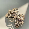 European American French Hair Accessory Acetic Acid Inlaid Diamond Hollow Bow Hair Clip Simple Rhinestone for Hair Decoration