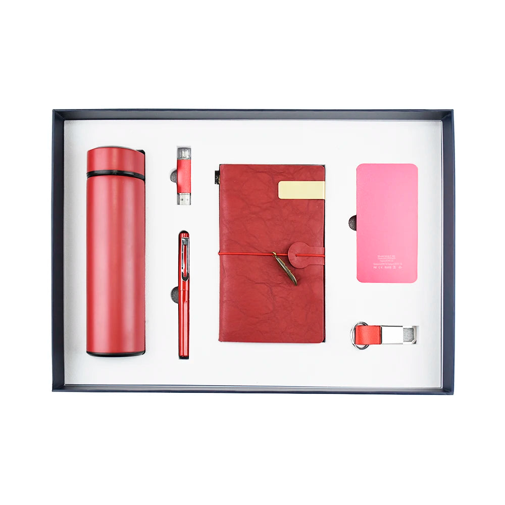 GemFully Corporate Gift Set Luxury Personalized Business Gifts 6 in 1 Notebook Journal Gift Sets with Pen