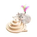 Small Eco-Friendly Indoor Wood Turning Toy for Cats Sisal-Fur Stick Pet Interactive & Movement Toy