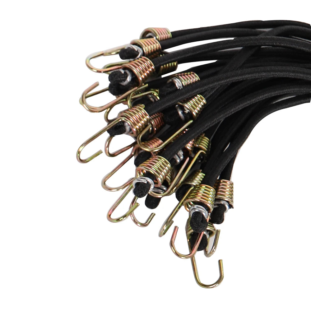 HOT SALE Cheap Xstrap 20 PCS 10 Inch 4mm Elastic Bungee Cords Rubber Core with Hooks