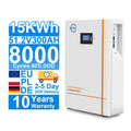 Eu Stock 15Kwh Solar Energy Storage System Powerwall 51.2V 280Ah 300Ah Power Wall Lifepo4 Lithium Battery