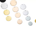 Blank Stainless Steel Dog Tags 6mm-30mm Name Engrave Charms Cat ID Name Tag Plated Medal Product