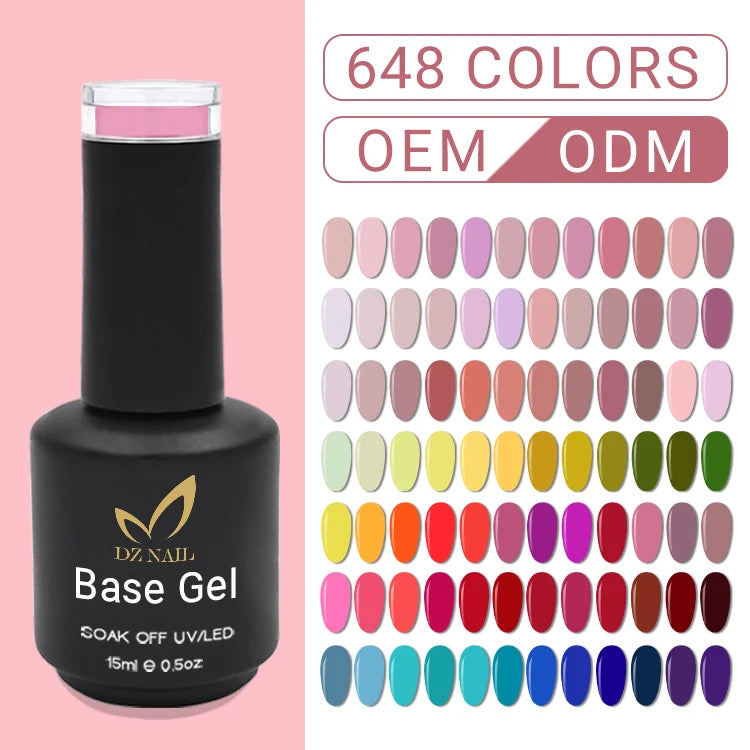 Private Label OEM Super Shiny Colors Rubber Base Coat Nail Glitter Flakes Top Art Gel Uv Nail Polish with Salon