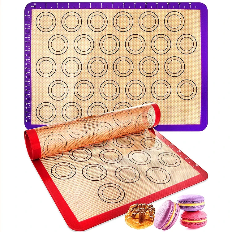 BPA Free Silicone Baking Mat Heat Resistant Cookie Mats Non-Stick Macaron Liner Sheets Food Grade Silicone Pastry Mat