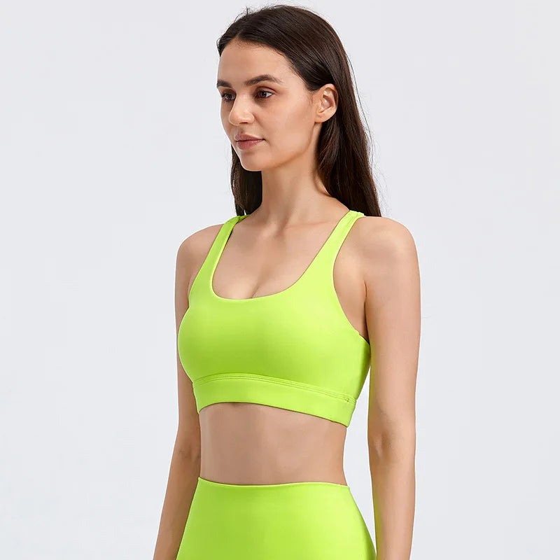 2023 Ladies Push up Recycled Gym Bra Athletic Workout Fitness Sportswear Wholesale Custom Logo Women Running Gym Yoga Bra Tops