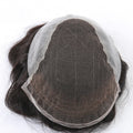 Q6 Natural Men's Toupee | 100% Human Hair Replacement System | Breathable French Lace & PU Skin | Professional Male Prosthesis