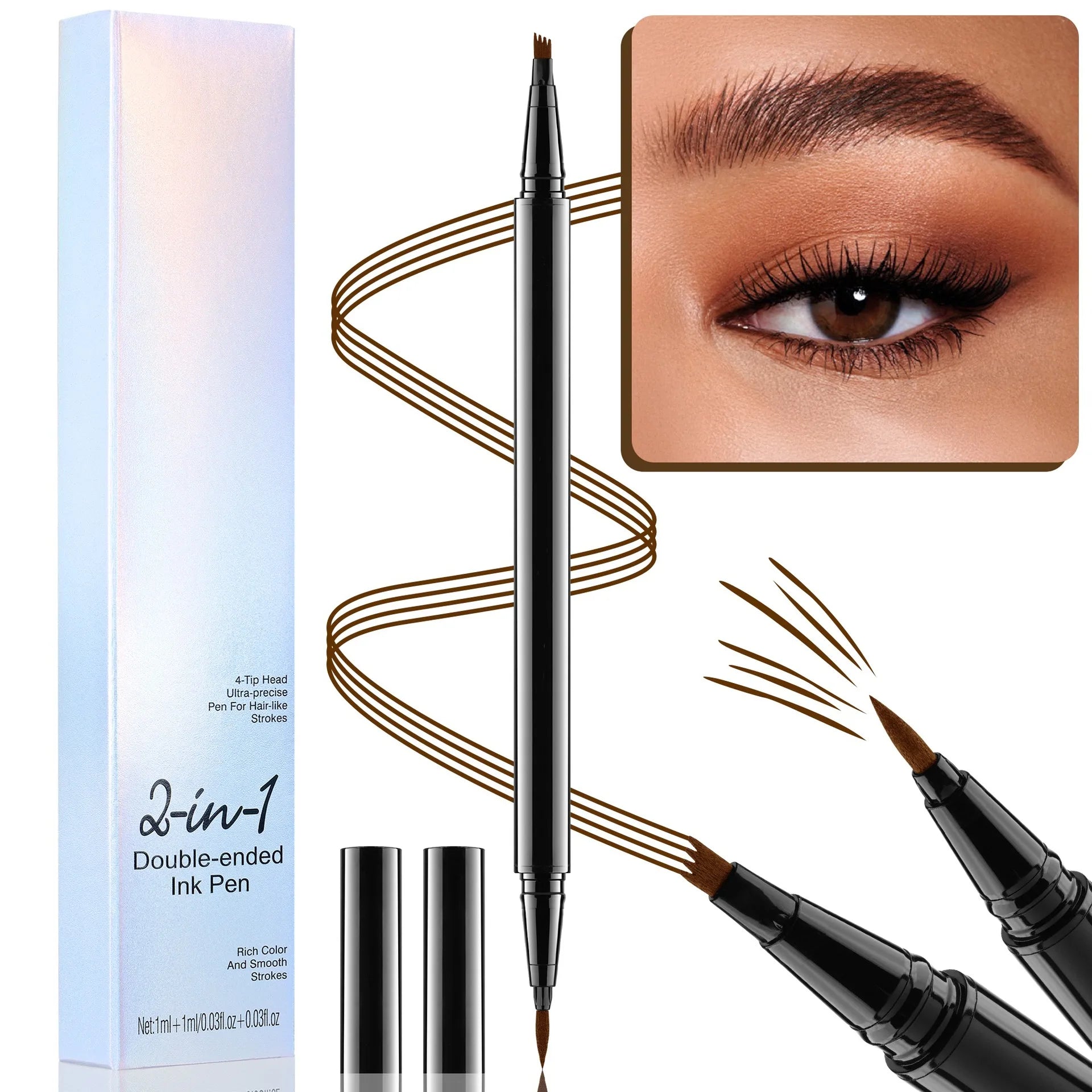 Dual-Ended Brow Liquid Pencils Lift Brow Pencil Waterproof Eye Brow Makeup Pencil Private Label