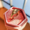 Wholesale Minimalist 18k Gold Plated Stainless Steel Sunflower Sun Burst Sunburst Signet Ring for Women YF2283