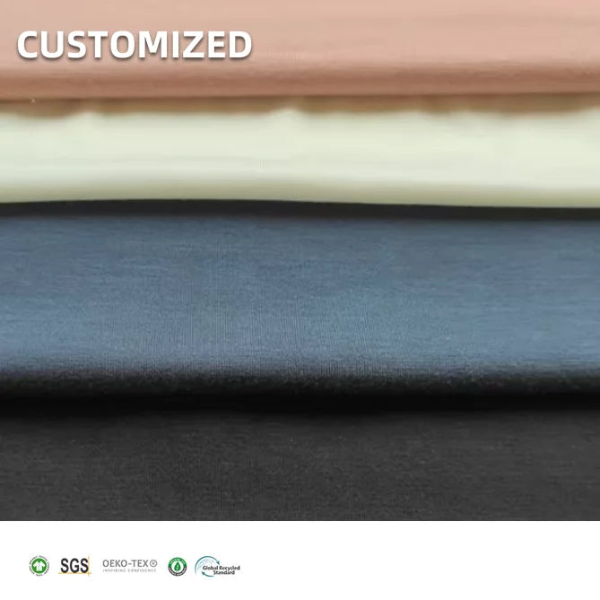 Breathable Knitted 92% Bamboo 8% Spandex Jersey Fabric for Swim Wear