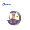 Luxury Soft Solid Rubber Pet Pheromone Calming Collar with Fur Decoration for Dogs