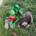 Hot Sale Cute Frog Turtle Resin Hand-painted Christmas Statue Drain Spout Outdoor Garden Fountain Pond Patio Water Feature
