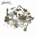 YuenZ Mixed 21 Pcs/set Antique Silver Color Guitar Charm Zinc Alloy Necklace Earring Bracelet Pendant DIY Handmade Jewelry U040