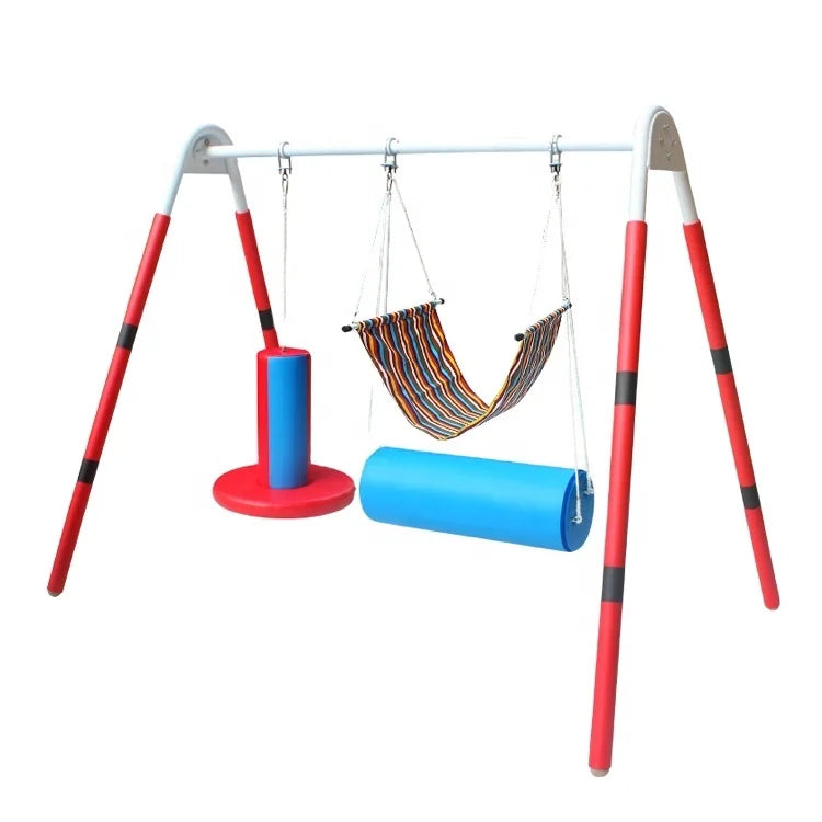 Modern Frame Sense System Fitness Training Equipment Round Square Wooden Column Hanging Cable Stick Physical Swing for Children MegaBDM