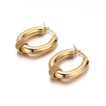 2024 Trending Women Twisted Chunky Stainless Steel Earrings Jewelry
