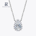 Rochime Fashion Jewelry  halo Diamond Necklace 925 Sterling Silver Rhodium Plated 5a Zircon Fine Jewelry Accessories Women