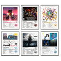 Juice Wrld Posters Album Cover Music Poster for Room Aesthetic Canvas Wall Art for Room Decor UNFRAMED (Set of 6 8X12in)
