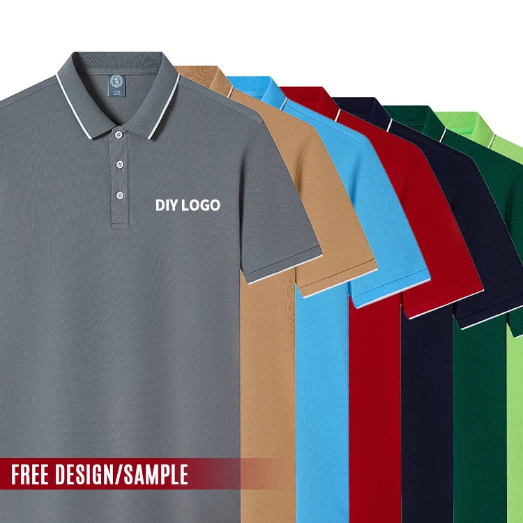Wholesale Custom Golf Polo Shirts Short Sleeve Business Uniform Polo Clothing Men Custom Polo T-shirt