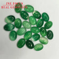 Loose Gemstone Eggs Green Chalcedony Diamond Uniform Transparent Green Chalcedony Inlaid Ring Gem Stone DIY Accessories