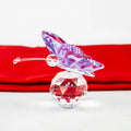 Factory Wholesale New Design Colorful K9 Crystal Butterfly Ornament Custom Crystal Glass 3d Butterfly