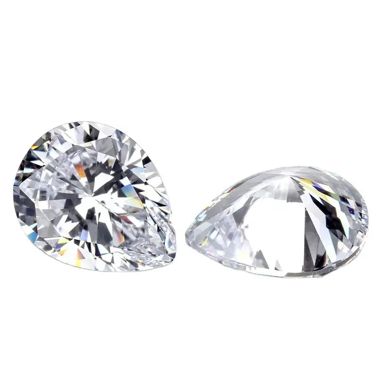 Factory High-end Lab Created D-VVS1 Quality Loose Moissanite Pass Diamond Test with GRA Certificate Pear Cut Shape