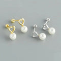 925 Sterling Silver Fashion Personality Earrings Woman Loving Heart Earrings Jewelry Wholesale