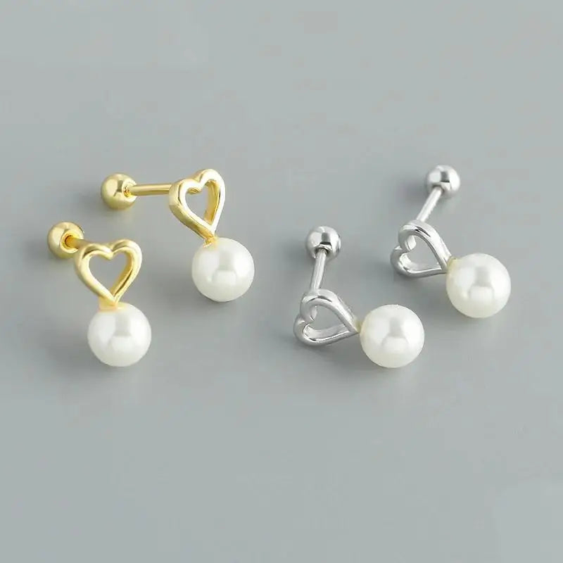 925 Sterling Silver Fashion Personality Earrings Woman Loving Heart Earrings Jewelry Wholesale