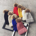 Women Girls Fashion Pom-pom Colorful Winter Warm Knitted Hat Beanie Cap Free Size Adjustable 100% Acrylic Common