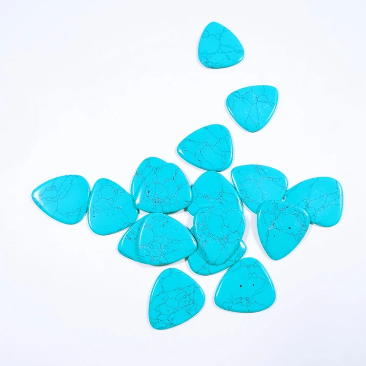 Diy Style Guitar Engrave Blue Turquoise Guitar Accessories Picks