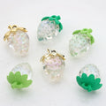 Resin Simulation Crystal Strawberry Fruit Pendant Charms  for DIY Fashion Jewelry Making Finding Accessories